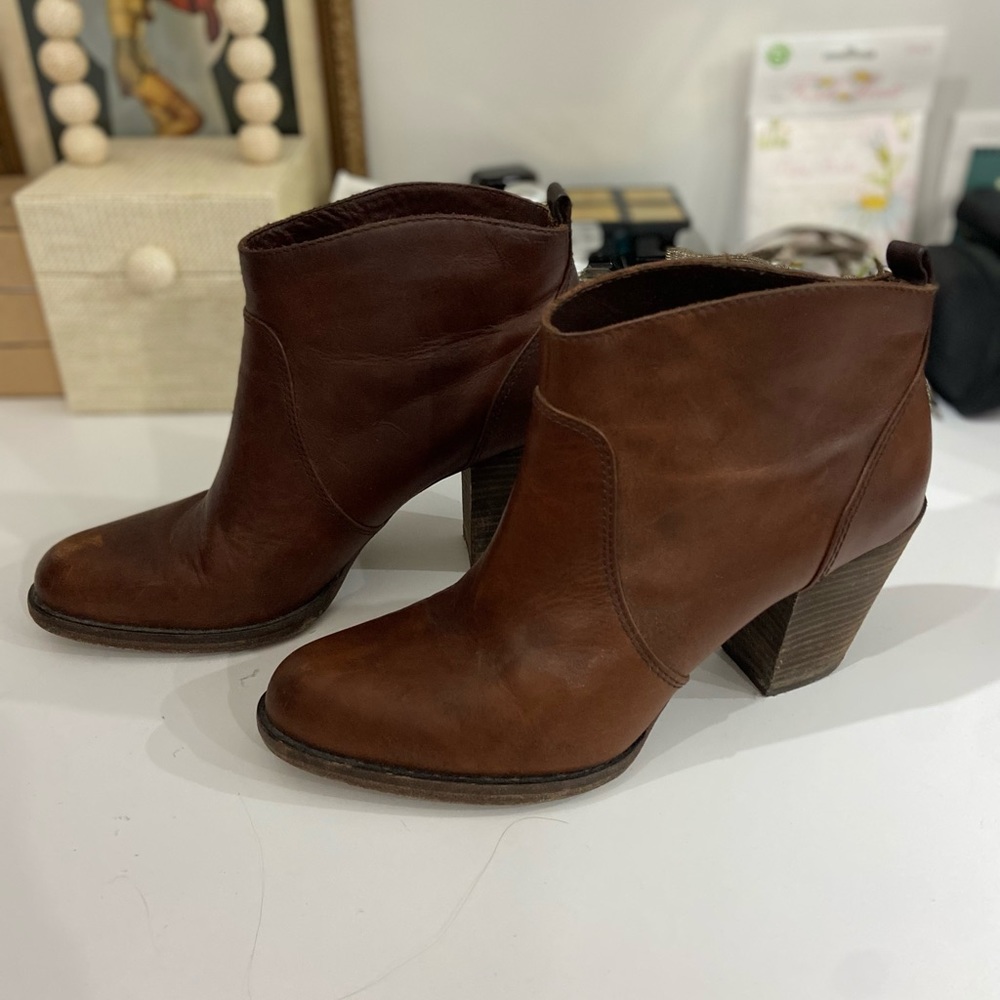 Michael Kors leather heeled booties